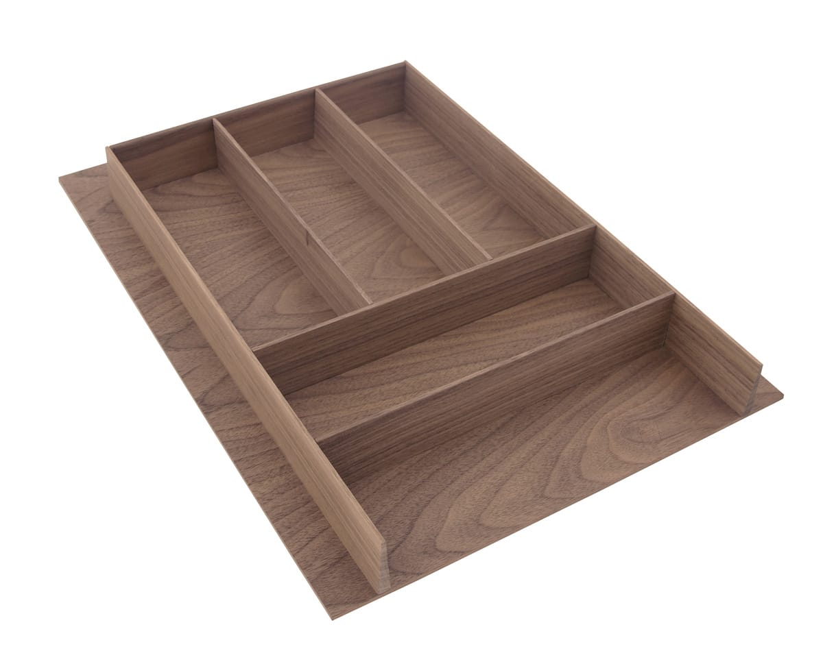 Деревянный лоток WOODLINE для столовых приборов, ширина фасада 450 мм, 374×472х49 мм, орех
