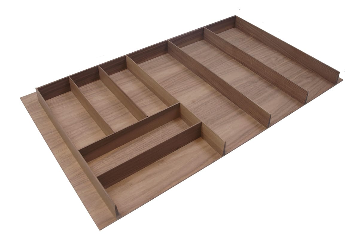 Деревянный лоток WOODLINE для столовых приборов, ширина фасада 900 мм, 785×459х49 мм, орех