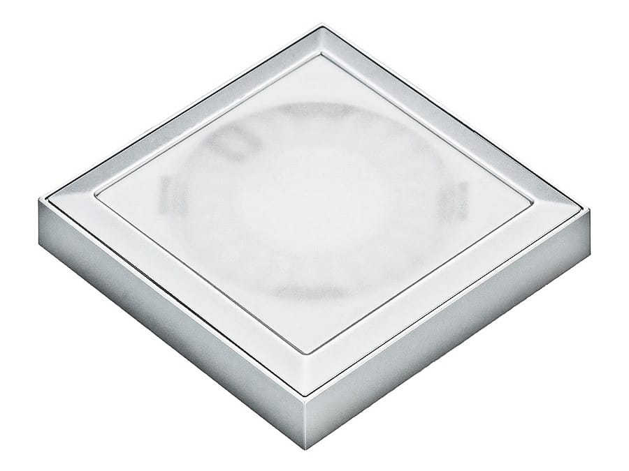 Светодиодный светильник SUN QUADROxT, 24 V, накладной, теплый, сталь