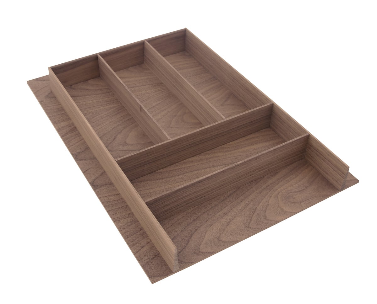Деревянный лоток WOODLINE для столовых приборов, ширина фасада 450 мм, 335×459х49 мм, орех