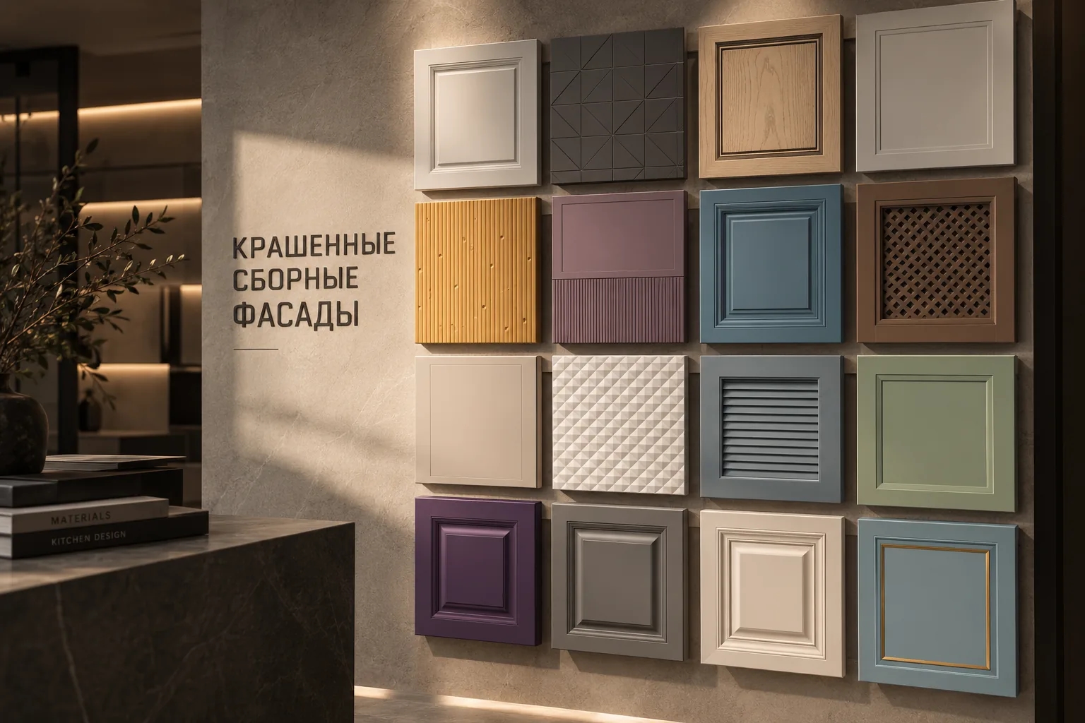 Крашеные сборные фасады